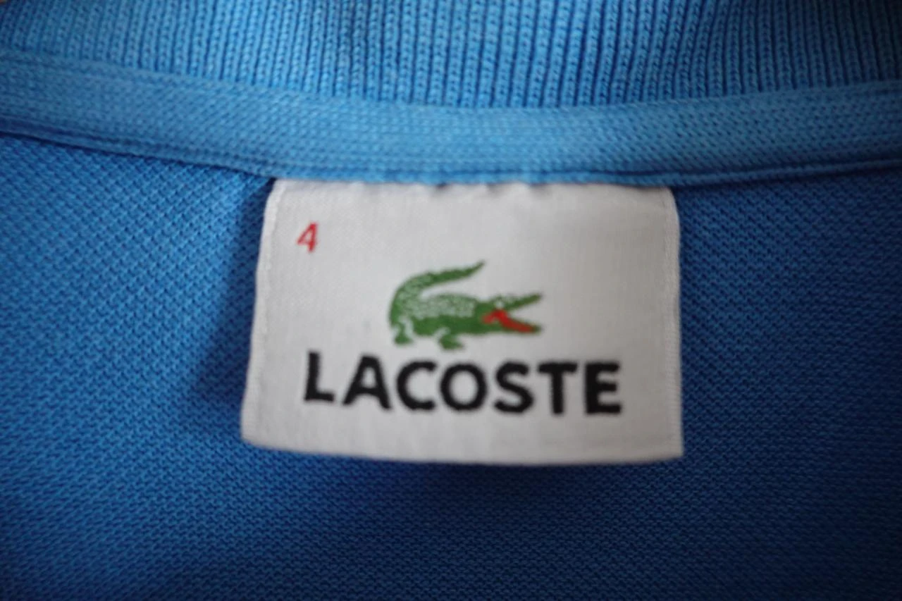 Turquoise blue Lacoste men's polo size 4 M cotton – photo 3